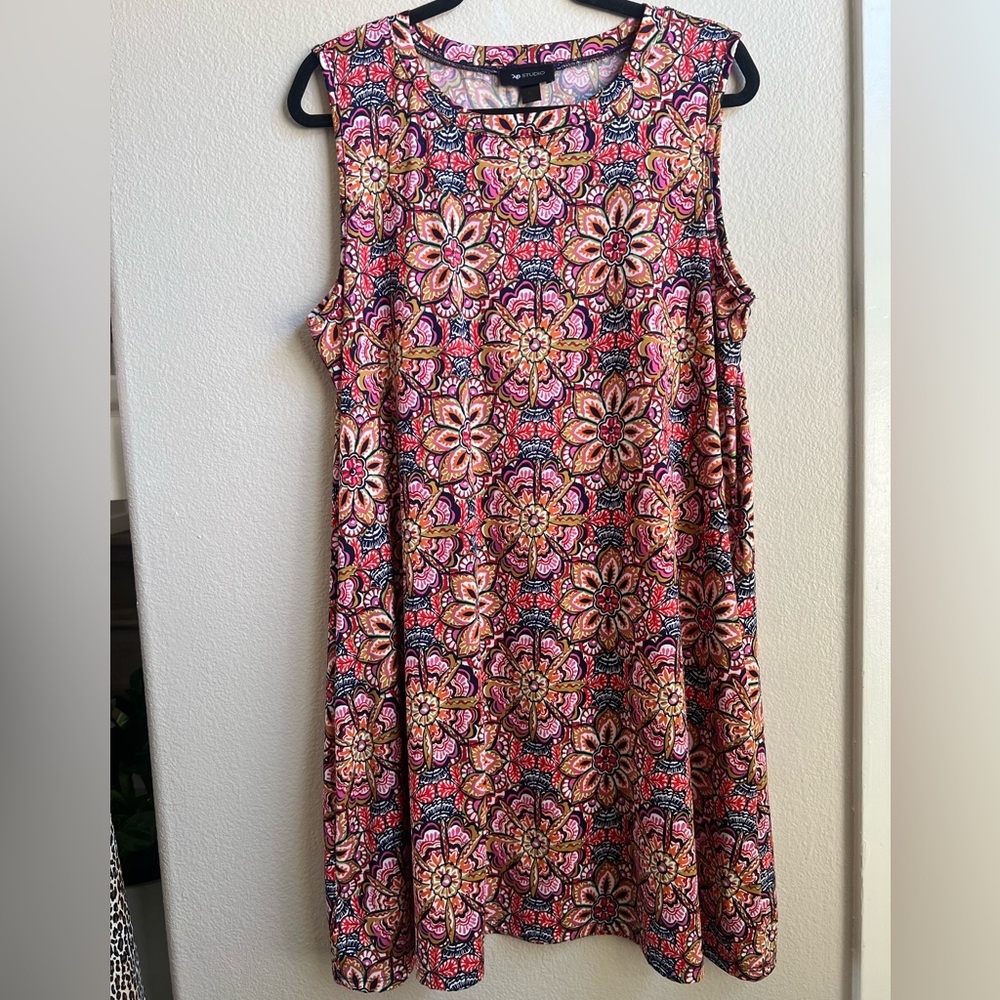 AB Studio Pink Floral Mini Dress